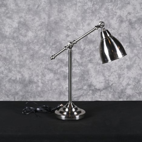 Ikea-Barometer-Table-Lamp-Silver-Colored-Metal-Fluorescent