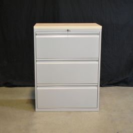 Knoll-Beige-Metal-3-Drawer-File-Cabinet-Lockable-Includes-Key-With ...