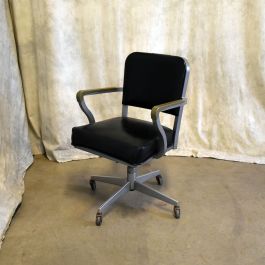 Steelcase-Tanker-Chair-Office-Chair-Black-Vinyl-Adjustable-with