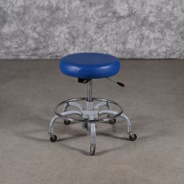Bio Fit Stools BioFit-IL57-R-Stool-Blue-Vinyl-Not-Adjustable-No-Arms-with-Wheels
