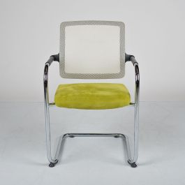 Dauphin-LN81760/FAB-Conversation/Side-Chair-Green-Fabric-with-Arms