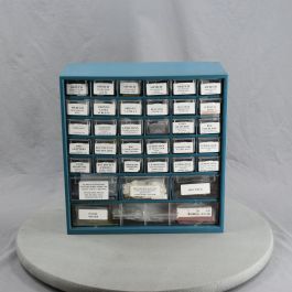 Thirty-Four-(34)-Drawer-Parts-Cabinet-with-Electronic-Components