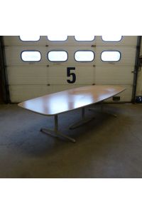 Steelcase Conference Table Clear Maple Colored Laminate Oval 120"x48"