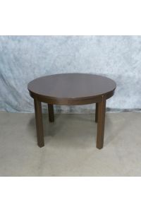 Dining Table Walnut Colored Laminate Circle 45.5"x45.5"