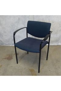 Steelcase Player Conversation Chair Blue Pattern Fabric With Arms