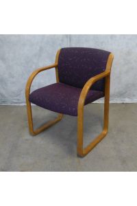 Steelcase Snodgrass Conversation Chair Purple Pattern Fabric With Arms