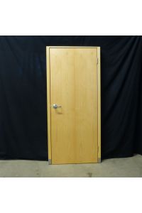 Knoll Interior Maple Colored Laminate Commercial Door Single Left Handed Slab Includes Hardware 35.5"x79"