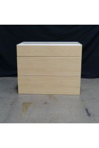 Base Cabinetry Maple Colored Laminate Drawer Style 3 Drawer Not Lockable 36"x23"x29"