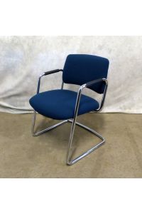 Steelcase 421 Conversation/Side Chair 5283 Blue Fabric with Arms