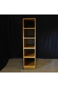 Freestanding Medium Colored Wood Closed Shelving 5 Shelves 18"X48"x78"