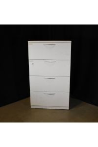 Steelcase RLF18304P 4700 Warm White Metal 4 Drawer File Cabinet Lockable Includes Key 30"x20"x52"