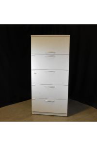 Steelcase RLF18305P 7225 Sand Metal 5 Drawer File Cabinet Lockable Includes Key 30"x20"x66"
