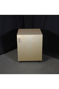 Storage Cabinet Light Wood Colored Laminate 2 Shelf Cabinet 22.5"x25"x27.5"