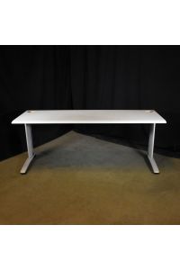 Desk Gray Laminate Rectangle with Cord Cut-Out 72"x24"x29"