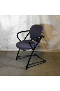Steelcase Ally Stacking Chair 5A26 Purple Fabric with Arms