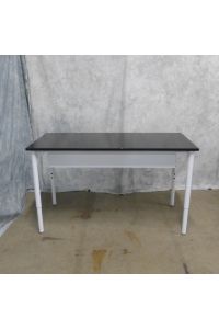 Lab Table Black Fire Resistant Rectangle Manually Adjustable 62"x30"