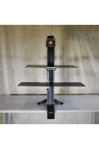 ERGOTRON 33-351-200 Double Surface Single Monitor Desk Converter Column Black Laminate Custom Shape Manually Adjustable