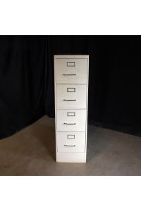 Steelcase 347400 4650 Putty Metal 4 Drawer File Cabinet Not Lockable Letter Size 15"x30"x52.5"