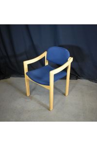 Lakeland Conversation/Side Chair Blue Fabric with Arms