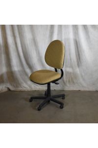 Steelcase Criterion Office Chair 5B09 Topaz Fabric Adjustable No Arms with Wheels