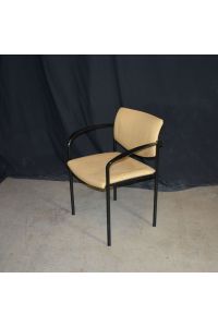 Steelcase Player Stacking Chair 5B09 Topaz Fabric with Arms