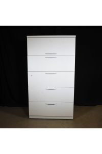 Steelcase RLF18365P 7225 Sand Metal 5 Drawer File Cabinet Lockable Includes Key 36"x20"x66"