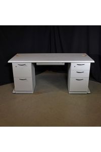 Steelcase Desk Beige Laminate Rectangle with Storage Lockable Keys not Included 66"x31"x28.5"