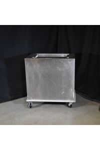 Piper Products PT1520ME-PB-WB Tray Cart Silver Colored Metal 33"x24"x34"