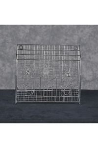 Desk Organizer Silver Colored Metal 12.5"x3.5"x11"