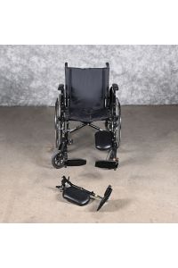 InvaCare 9000XT Manual Basic Wheelchair Black Foldable Includes Foot Rests 250 lb. Capacity 18"