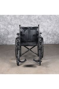 Direct Supply Panacea Manual Basic Wheelchair Black Foldable Includes Foot Rests 250 lb. Capacity 20"