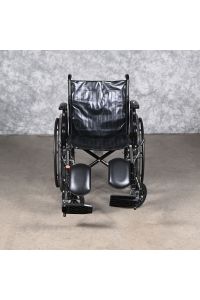 Drive Medical Silver Sport II Manual Basic Wheelchair Black Foldable Includes Foot Rests 300 lb. Capacity 18"