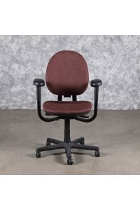 Steelcase Criterion Office Chair 5A12 Cinnamon Fabric with Arms with Wheels