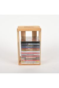 Lot of 15 Music CDs with Wooden Storage Rack - Various Artists