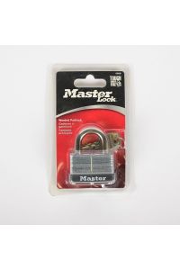 Master Lock 500D Warded Padlock Laminated Steel Lock w/ Keys Sealed