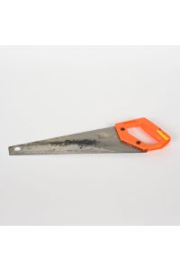Hand Saw with Orange Plastic Handle and Steel Blade