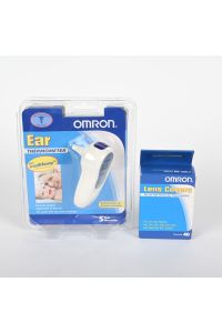 OMRON MC-514 Digital Ear Thermometer with 40 Lens Covers, Sealed in Package