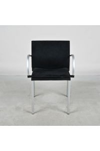 Harter N26F50USUBAF Stacking Chair Black Fabric with Arms