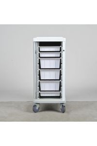 Damaged Mobile Medical Lockable Storage Cart 20.5"X28"x45.5"