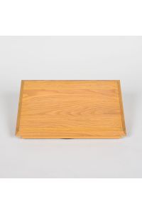 Rotating Wooden Tabletop Lectern Reading Stand Oak Finish 22.5"X13"X7.5"