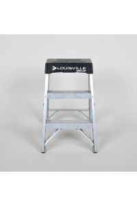 Louisville Stepladder Silver Metal Type IA 300 lbs 2'