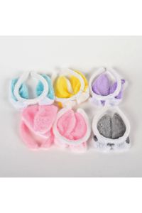 HansGo Plush Bunny Ear Headbands, Assorted Colors, 6-Pack, Never Used