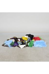 Scrap Fabric Lot: Assorted Textile Remnants, Faux Fur, & Craft Fabric