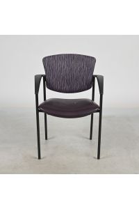 Global Upholstery Co. Office Chair, Brown Pattern Fabric, Adjustable, Ergonomic, With Arms & Wheels