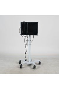 EIZO Monitor on Compact Roll Stand, With Wheels