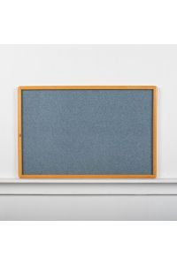 Wall Mounted Tack/Cork Board Blue Fabric Single Sided 36"x24"