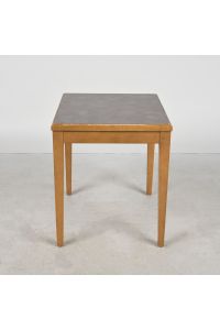 End Table, Gray Laminate & Medium Wood Colored Frame, Rectangle, 23" x 19.5" x 22.5"