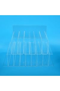 16 Tabletop Sign Holders Clear Plastic 11" x 3.5" x 4.5"