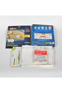 Mixed Lot of Office Supplies Labels & Stickers