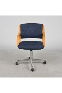 Steelcase 483313 Office Chair Blue Fabric with Arms with Wheels